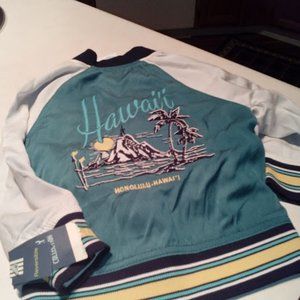 NWT! 18m&2T REVERSIBLE Embroidered Satin Bomber Jackets